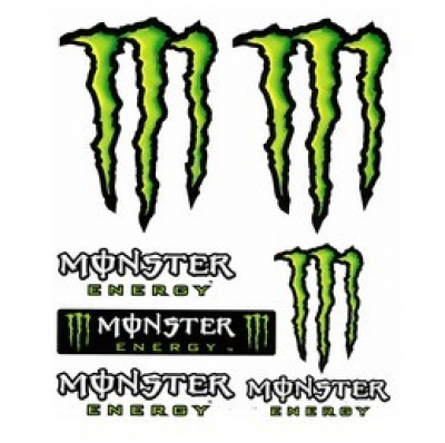 MxStuff Monster Energy StickerBogen 14 x 16 cm wei 